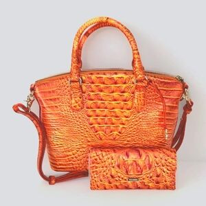 BRAHMIN Duxbury Melbourne -AND- Brahmin Veronica Wallet, DUSTY ORANGE